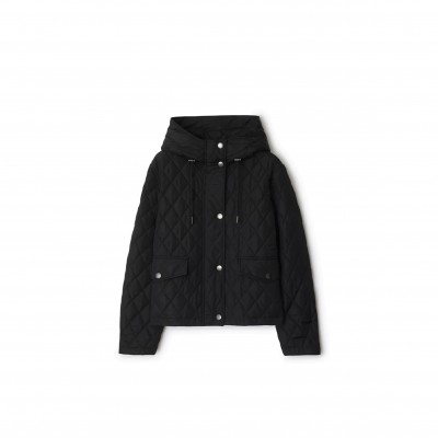 BURBERRY CROPPED-NYLON-STEPPJACKE MIT KAPUZE 81103291